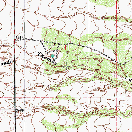 Topographic Map of Arroyo Hondo, AZ