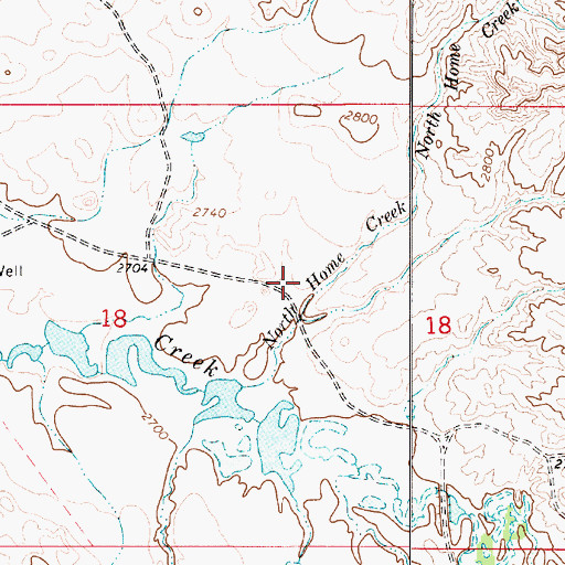 Topographic Map of 06N53E18ADCB01 Well, MT