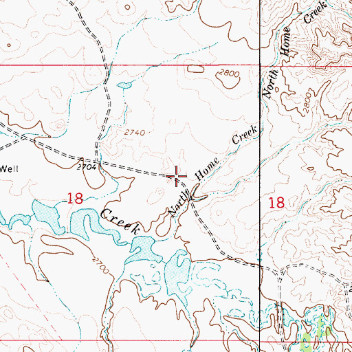Topographic Map of 06N52E05DCDC01 Well, MT