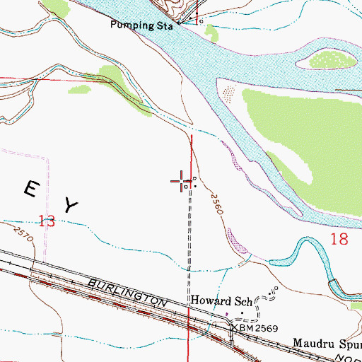 Topographic Map of 06N39E18BCBC01 Well, MT
