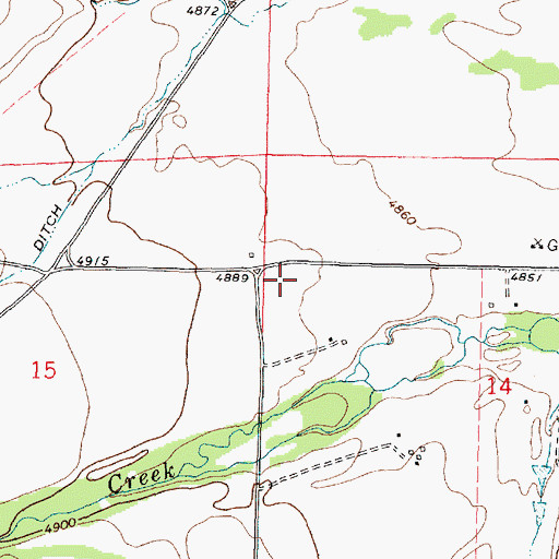 Topographic Map of 06N10W14CBBB01 Well, MT