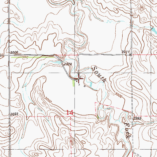 Topographic Map of 06N58E14ABCD01 Well, MT