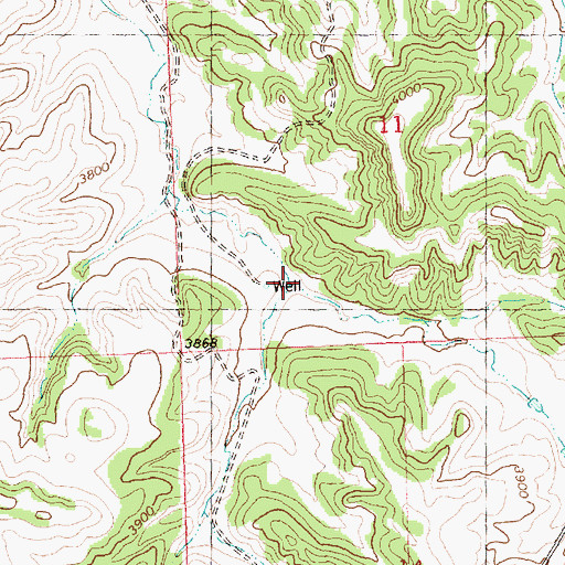 Topographic Map of 06N26E11CCAD01 Well, MT