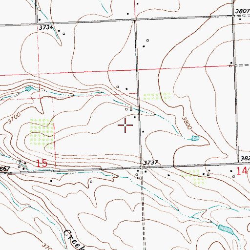 Topographic Map of 06N20W15ADAD01 Well, MT