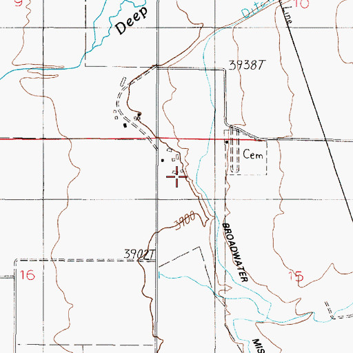 Topographic Map of 06N02E15BB__01 Well, MT