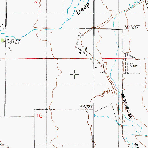 Topographic Map of 06N02E16AA__01 Well, MT
