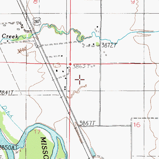 Topographic Map of 06N02E16BB__01 Well, MT