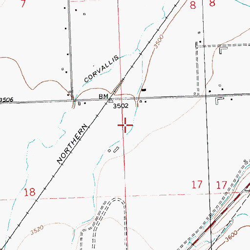 Topographic Map of 06N20W17BBCA01 Well, MT