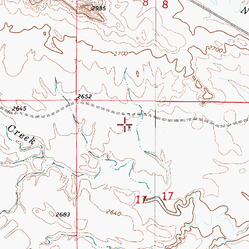 Topographic Map of 06N51E17BACB01 Well, MT