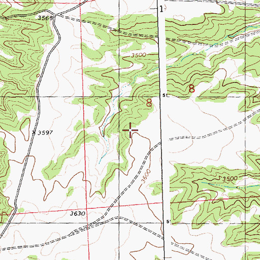 Topographic Map of 06N24E08C___01 Well, MT