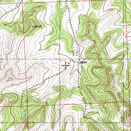 Topographic Map of 06N27E11CAA_01 Spring, MT