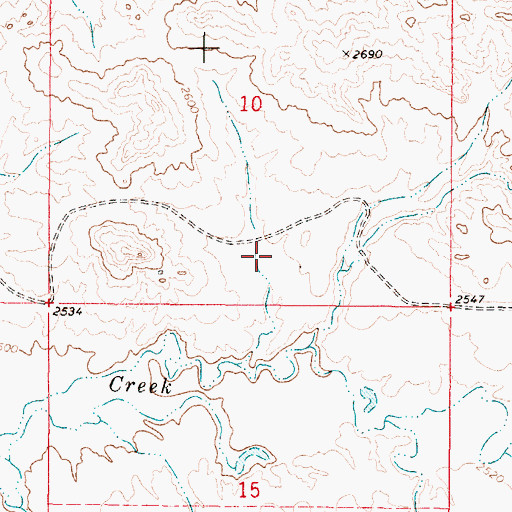 Topographic Map of 06N48E14ABBB01 Well, MT