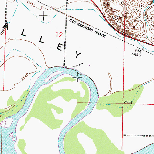 Topographic Map of 06N39E12D___01 Well, MT