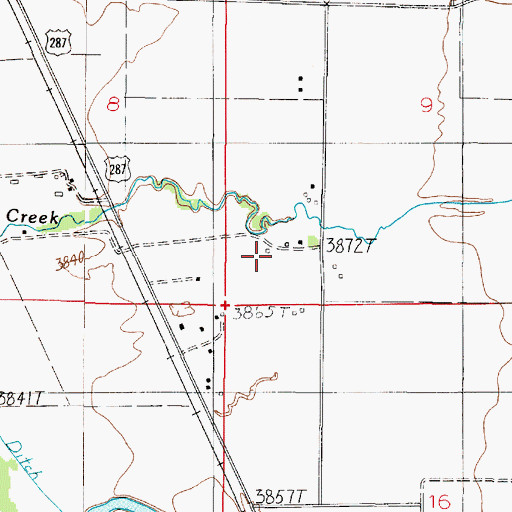 Topographic Map of 06N02E09CC__01 Well, MT