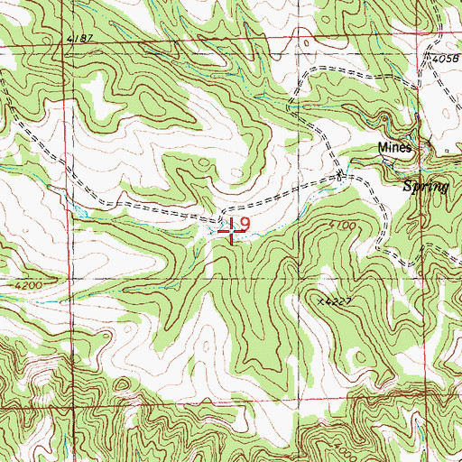 Topographic Map of 06N28E09DBB_01 Spring, MT