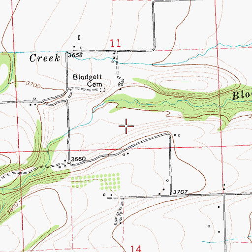 Topographic Map of 06N21W11DCCA01 Well, MT