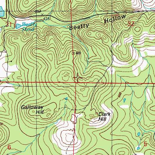 Topographic Map of Sis Clark Corner Prospect, AR