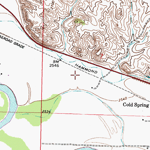 Topographic Map of 06N40E07CA__01 Well, MT