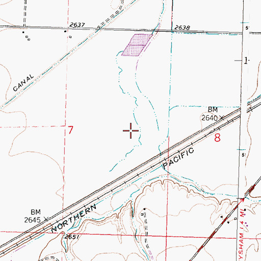 Topographic Map of 06N36E07AD__01 Well, MT