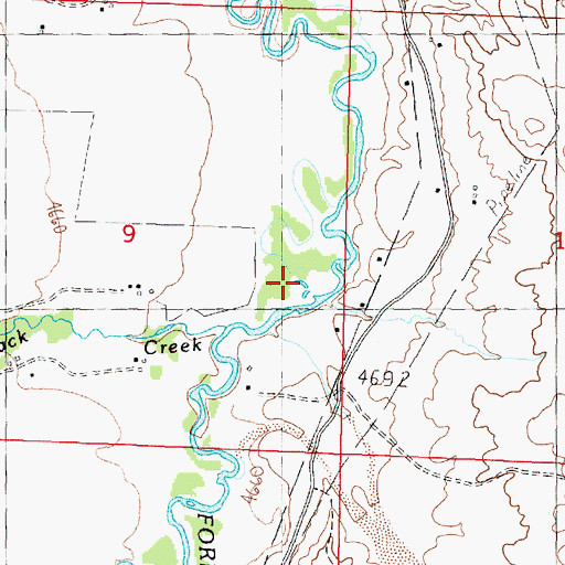 Topographic Map of 06N09W09DA__01 Well, MT