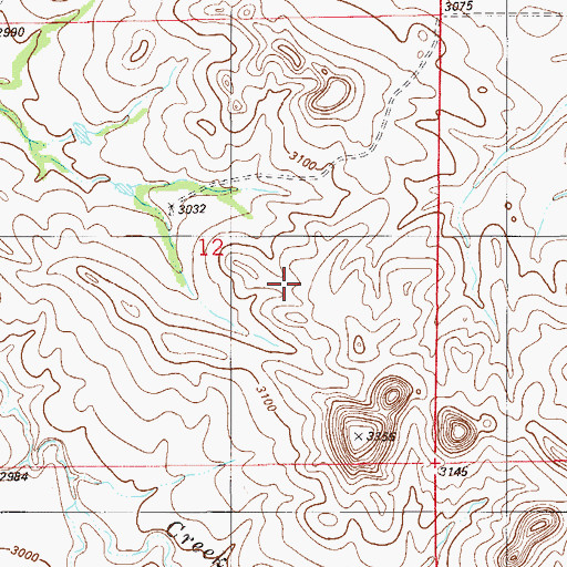 Topographic Map of 06N57E12DB__01 Well, MT