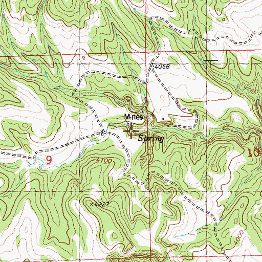 Topographic Map of 06N28E09ADD_01 Spring, MT