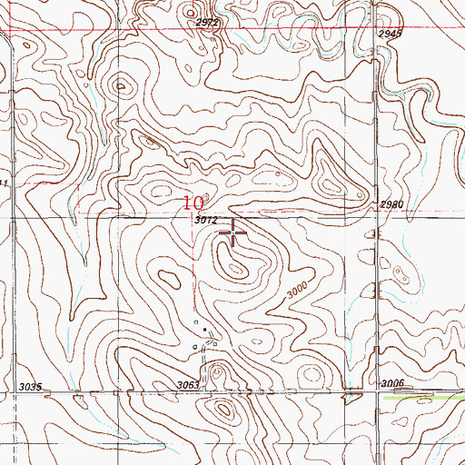 Topographic Map of 06N58E10DC__01 Well, MT