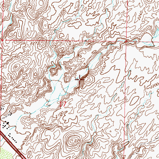 Topographic Map of Mockingbird Hill, AZ