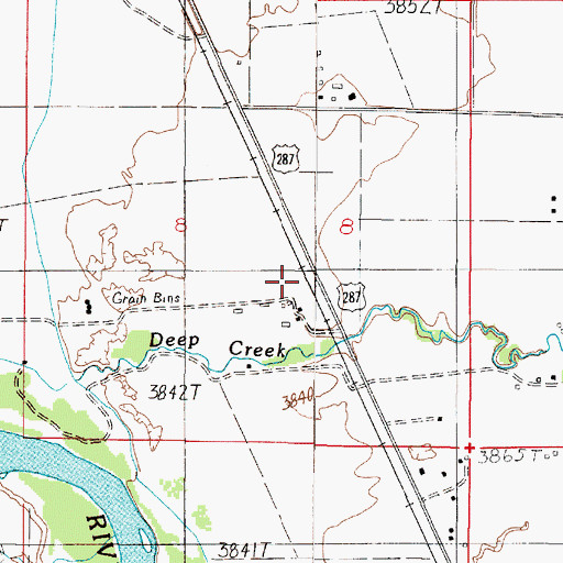 Topographic Map of 06N02E08DB__01 Well, MT