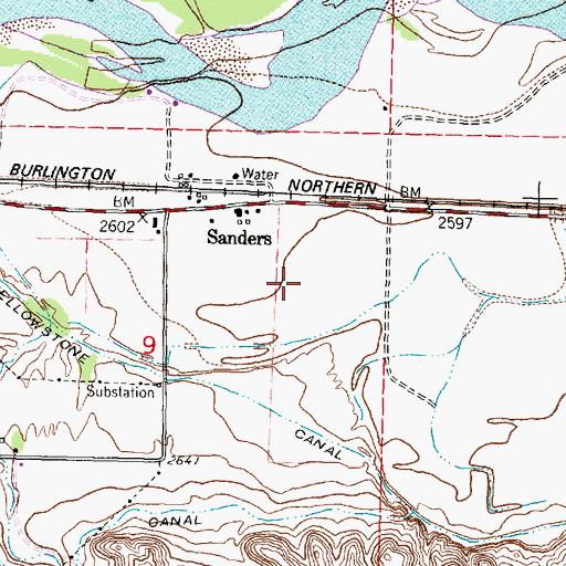 Topographic Map of 06N37E09A___01 Well, MT