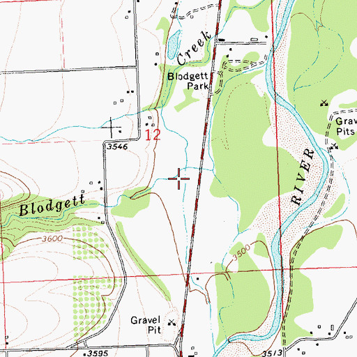 Topographic Map of 06N21W12DBDA01 Well, MT