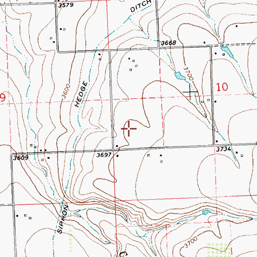 Topographic Map of 06N20W10CB__01 Well, MT