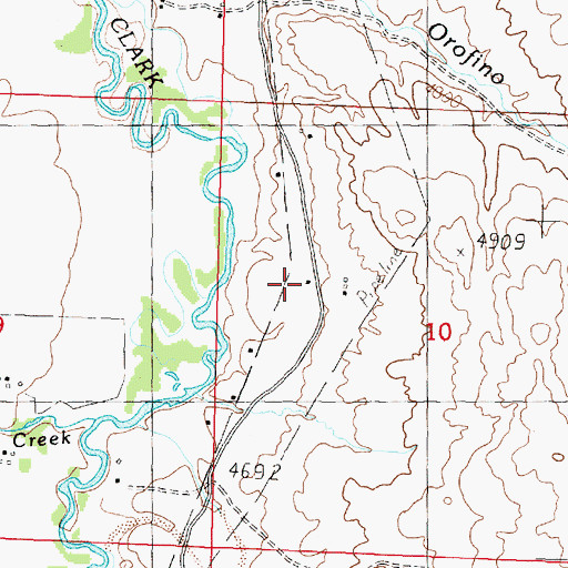 Topographic Map of 06N09W10BCDB01 Well, MT