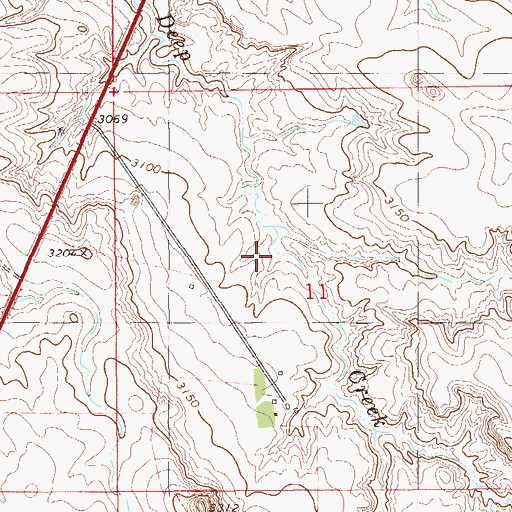 Topographic Map of 06N59E11BD__01 Well, MT