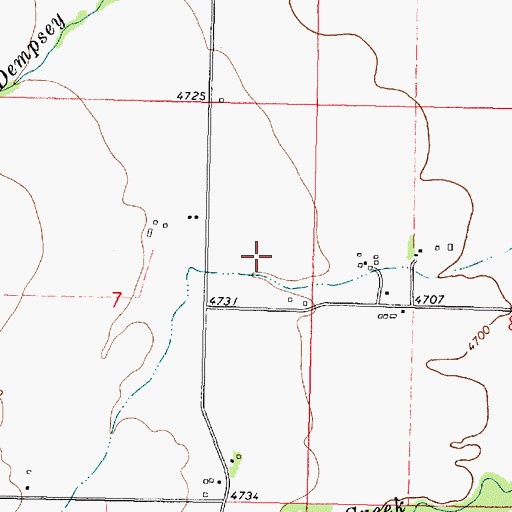 Topographic Map of 06N09W07AD__01 Well, MT