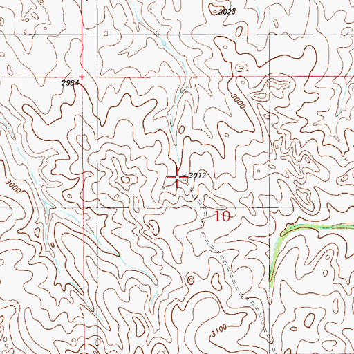 Topographic Map of 06N57E10BDBD01 Well, MT