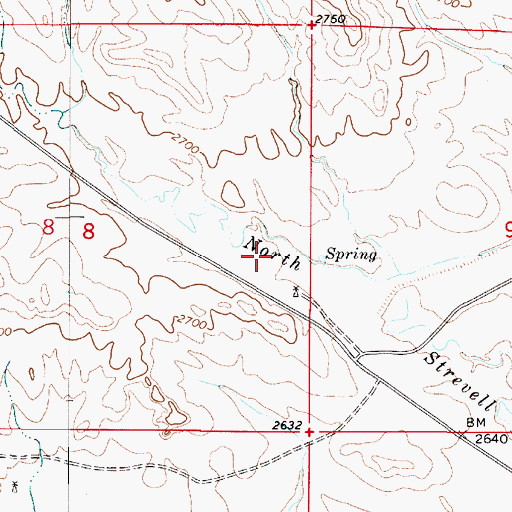 Topographic Map of 06N51E08DA__01 Well, MT