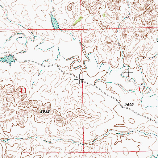 Topographic Map of 06N50E11ADDA01 Well, MT