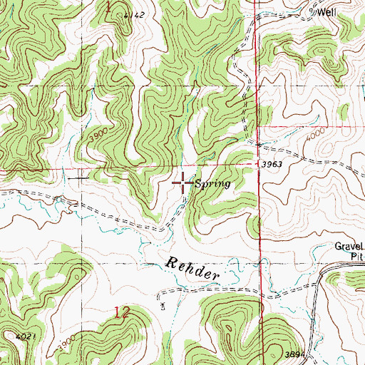 Topographic Map of 06N26E12AAB_01 Spring, MT