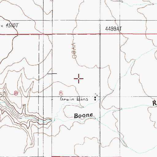 Topographic Map of 06N03E08AD__01 Well, MT