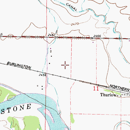 Topographic Map of 06N43E11B___01 Well, MT