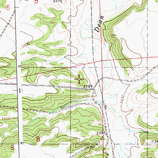 Topographic Map of 06N24E08AABA01 Well, MT