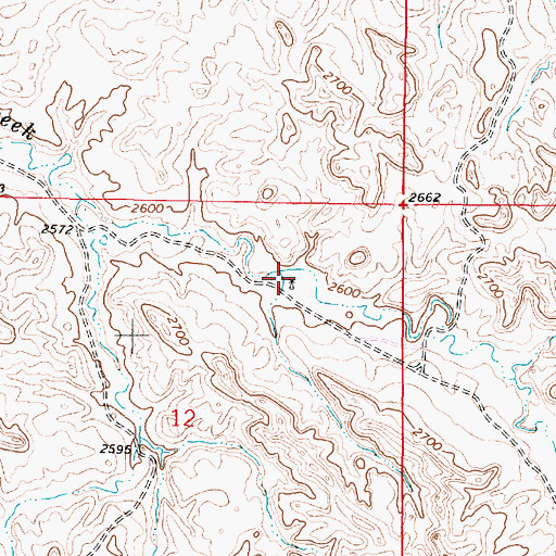 Topographic Map of 06N46E12ABDA01 Well, MT