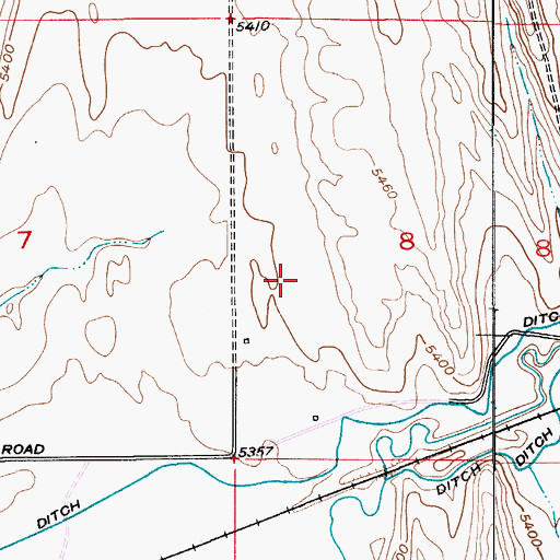 Topographic Map of 06N08E08CB__01 Well, MT