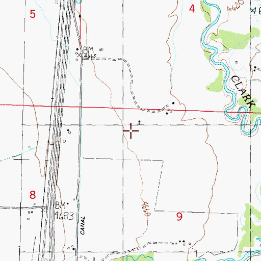 Topographic Map of 06N09W09BABC01 Well, MT