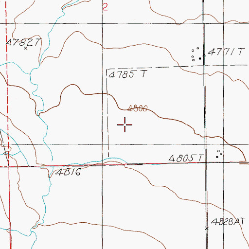 Topographic Map of 06N14E02D___01 Well, MT