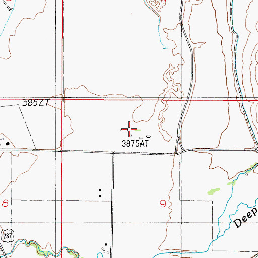 Topographic Map of 06N02E09BA__03 Well, MT