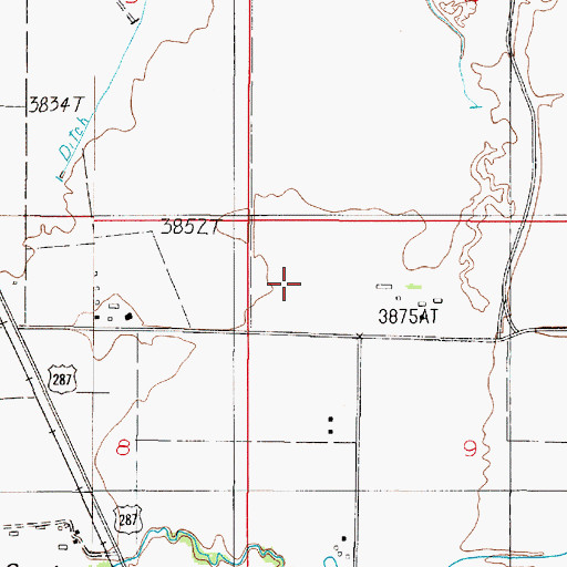 Topographic Map of 06N02E09BB__02 Well, MT