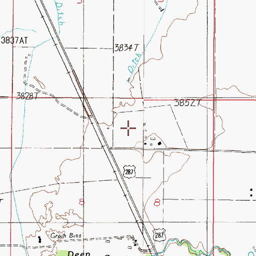 Topographic Map of 06N02E08AB__01 Well, MT