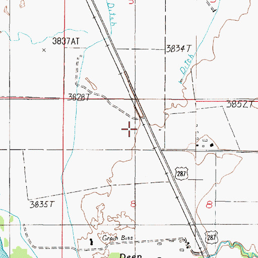 Topographic Map of 06N02E08BA__01 Well, MT